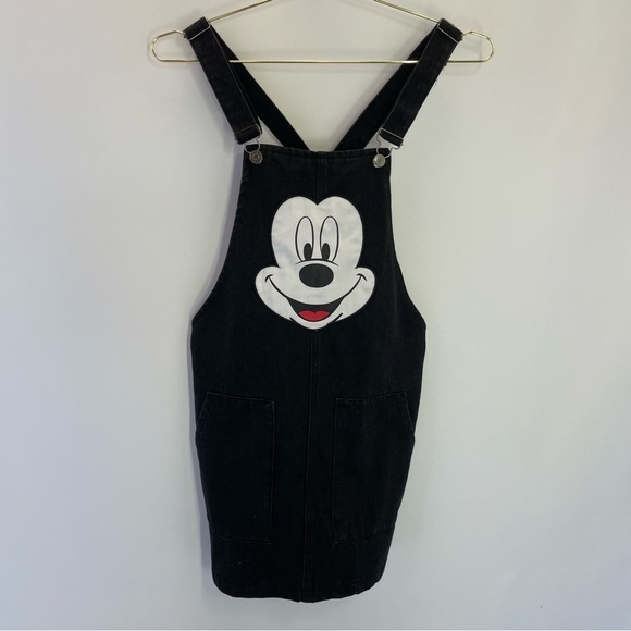 Disney Dresses & Skirts - VTG Disney Mickey Black Denim Jumper Dress